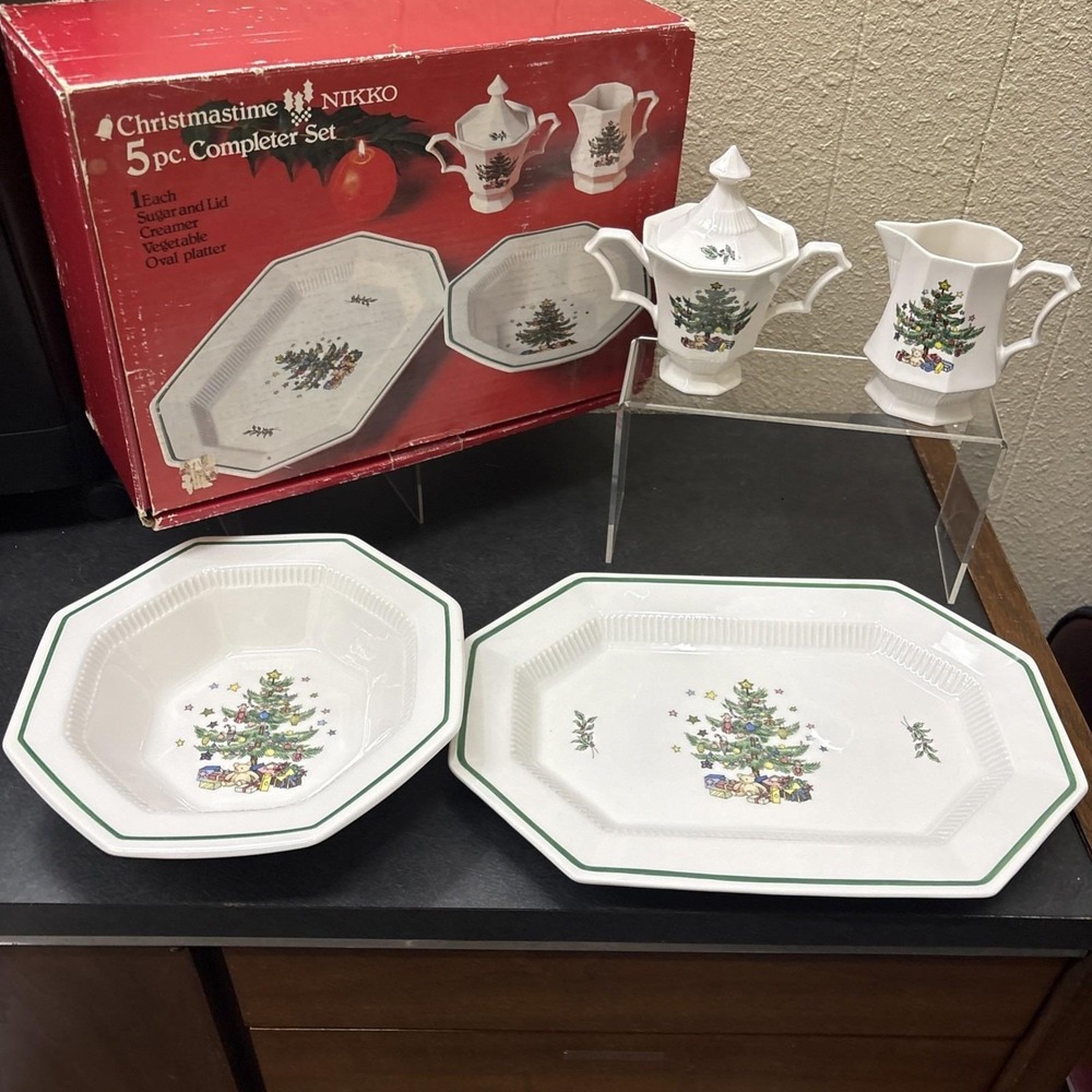 Nikko~Christmastime/Happy Holidays~5 pcs Completer Set~IOB